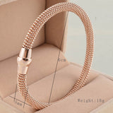 Stainless Steel Cable Mesh Bracelet Bangle with Magnet Clasp