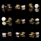 High Copper Double Cufflinks Men's Dress Shirt Sleeve Studs Wedding Accessory