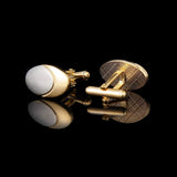 High Copper Double Cufflinks Men's Dress Shirt Sleeve Studs Wedding Accessory