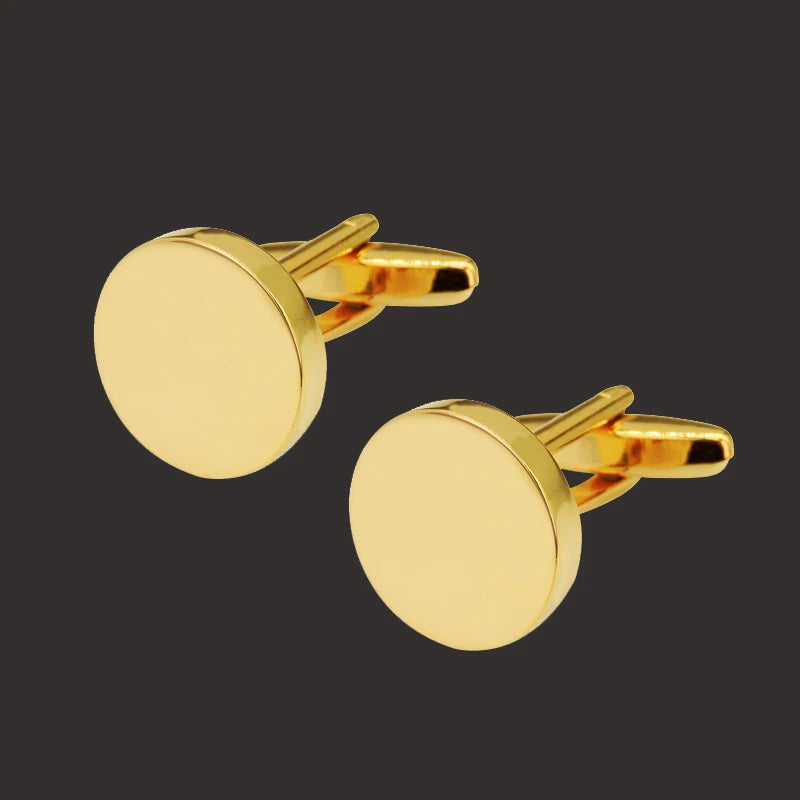 Men's Wedding Cufflinks High Copper Round French Shirt Cufflinks