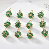 Copper/Zircon Geometric Charms DIY Jewelry Earrings/Necklace Pendant