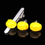 Classic Pattern Tie Bars Cufflink Set - Men's Jewelry