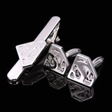 Classic Pattern Tie Bars Cufflink Set - Men's Jewelry