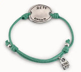 925 Silver Plated 14k Adjustable Leather Rope Bracelet
