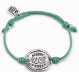 925 Silver Plated 14k Adjustable Leather Rope Bracelet