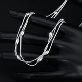 925 Stamp Silver Charms Necklace Women Jewelry Party Wedding