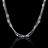 925 Stamp Silver Charms Necklace Women Jewelry Party Wedding
