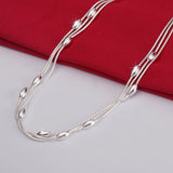 925 Stamp Silver Charms Necklace Women Jewelry Party Wedding