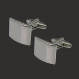 High Glossy Laser Metal Cufflinks for Men's Wedding