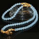 Gold Color Chalcedony Bead Bracelets for Women