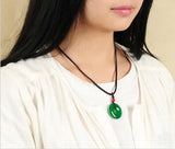 Green Chalcedony Safety Buckle Pendant, Jadeite Men and Women Style
