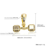 Hip-Hop Copper Pendant Necklace with Zircon Inlay