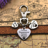Heart Charm Keychain, Pet Loss, Rainbow Bridge, Love My Dog