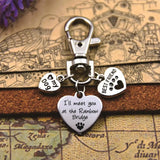 Heart Charm Keychain, Pet Loss, Rainbow Bridge, Love My Dog