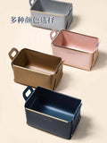 Large Capacity Leather Storage Box Home Decoration Cosmetic Case