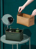 Large Capacity Leather Storage Box Home Decoration Cosmetic Case