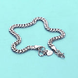 High Man Whip Chain Bracelet Solid 925 Silver For Men & Boys