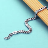 High Man Whip Chain Bracelet Solid 925 Silver For Men & Boys