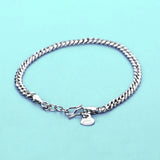 High Man Whip Chain Bracelet Solid 925 Silver For Men & Boys