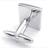Men's Wedding Cufflinks Square Silvery 5 Pairs
