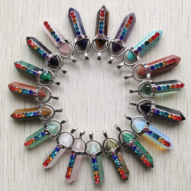 7 Chakras Reiki Healing Pendulum Pendants for Jewelry Making