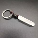 Quartz Crystal KeyChain Pendulum Prism Chakra Healing Jewelry