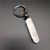Quartz Crystal KeyChain Pendulum Prism Chakra Healing Jewelry