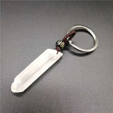 Quartz Crystal KeyChain Pendulum Prism Chakra Healing Jewelry