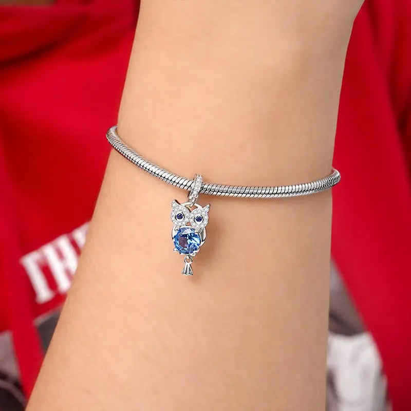 Silver Coffee Axolotl Evil Eye Charm for Women