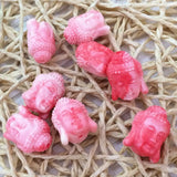 Pink Artificial Coral Buddha Pendant 15x19mm Jewelry 5pcs