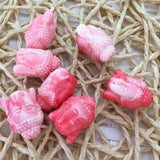 Pink Artificial Coral Buddha Pendant 15x19mm Jewelry 5pcs