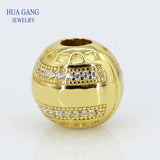 High Shine S925 Sterling Silver Logo Clip Bead for DIY Jewelry