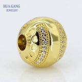 High Shine S925 Sterling Silver Logo Clip Bead for DIY Jewelry