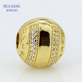 High Shine S925 Sterling Silver Logo Clip Bead for DIY Jewelry