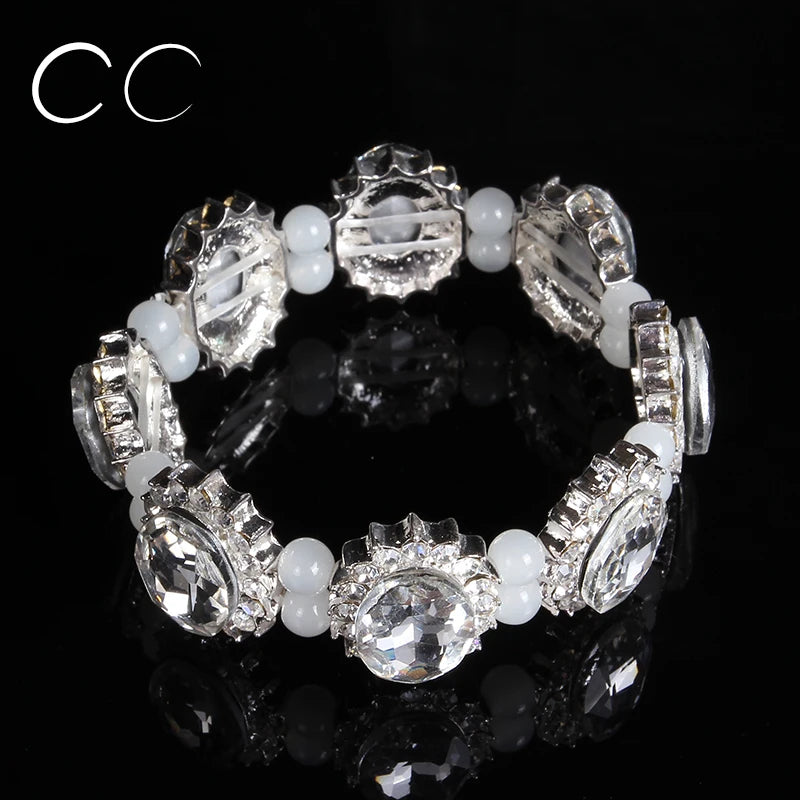 Austrian Crystal Bracelet Bangles for Women Wedding Party