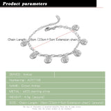 Fashionable Crown Pendant 925 Silver Women's Anklet