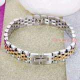Silver Stainless Steel Watch Band 9.5MM Wide