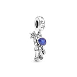 Copper Starry Moon Pendant DIY Astronaut Charm Beads