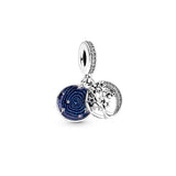 Copper Starry Moon Pendant DIY Astronaut Charm Beads
