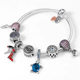 S925 Sterling Silver Heart Snake Bone Bracelet for Women DIY Jewelry