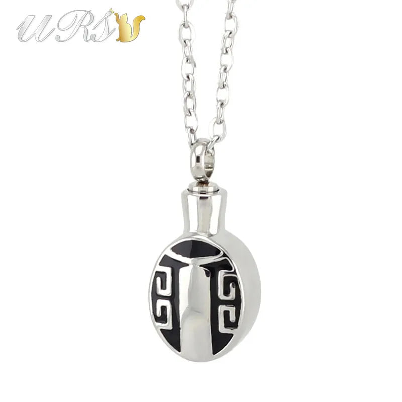 316L Stainless Steel Oval Cremation Jewelry Necklace Pendant