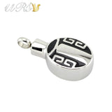 316L Stainless Steel Oval Cremation Jewelry Necklace Pendant