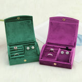 Velvet Jewelry Box Travel Portable Bracelet Earring Storage