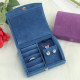 Velvet Jewelry Box Travel Portable Bracelet Earring Storage