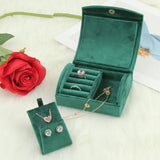 Velvet Jewelry Box Travel Portable Bracelet Earring Storage