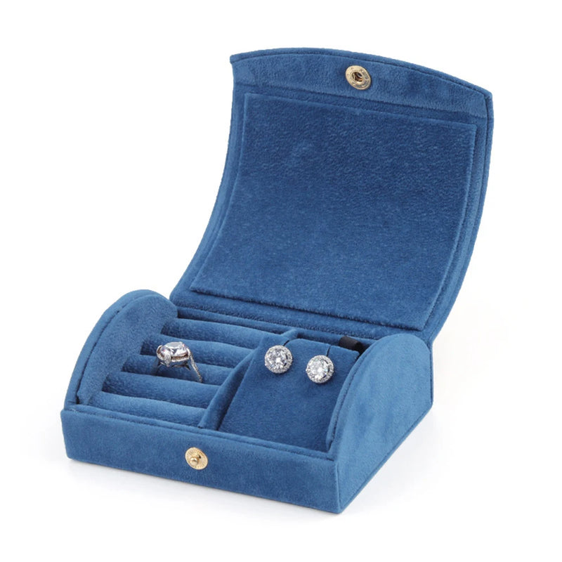Velvet Jewelry Box Travel Portable Bracelet Earring Storage