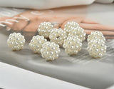 Hollow Woven Pearl Ball DIY Ear Stud Accessories Set