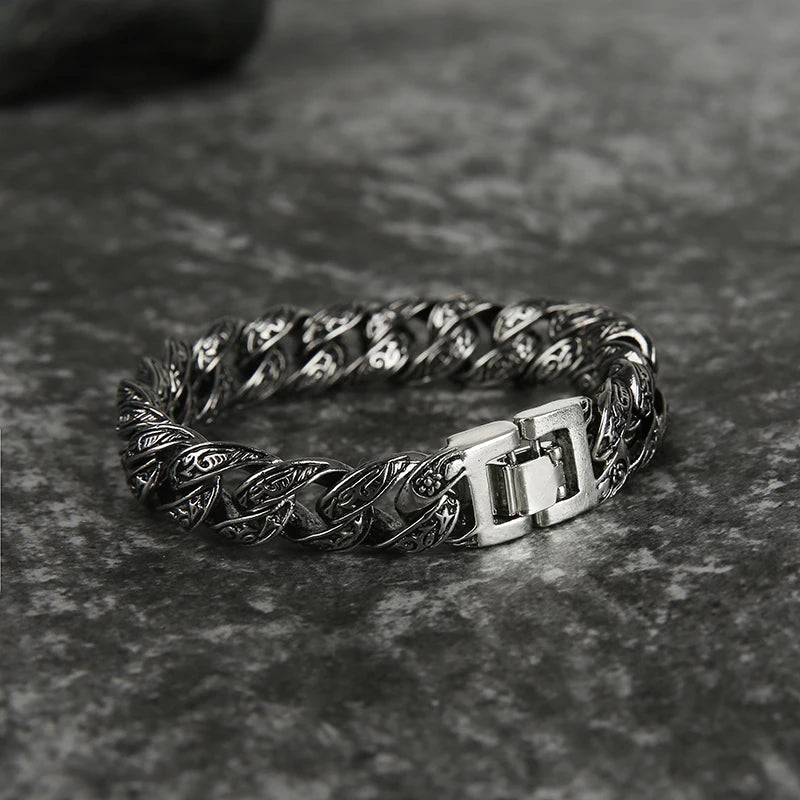 Men's Retro Pattern Dark Wind Bracelet