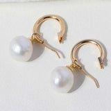 10-11MM Baroque Pearl Earrings Classic Wedding Ear Stud