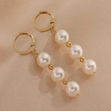 8MM Shell Pearl Earrings 18K Thanksgiving Gift Wedding Hook